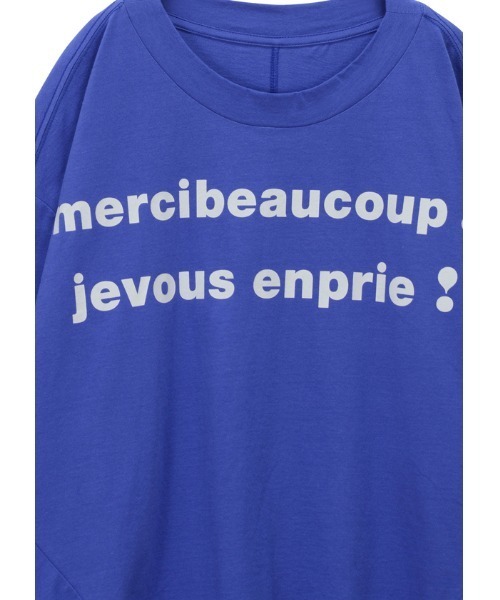 mercibeaucoup,（メルシーボークー）の「メルジュヴティー（Tシャツ/カットソー・レディース・ホワイト/ブラック/ベージュ/ブルー・01）」の5枚目の写真