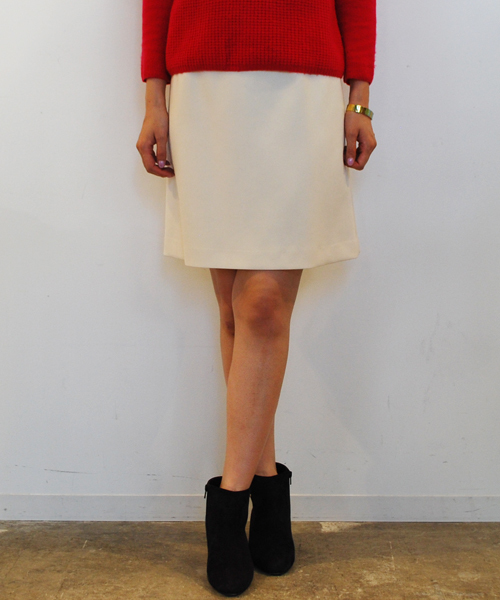 ROPE'（ロペ）の「ダブルクロスミニスカート（スカート・レディース・ブラック/オフホワイト/ピンク・38/36/40）」の2枚目の写真