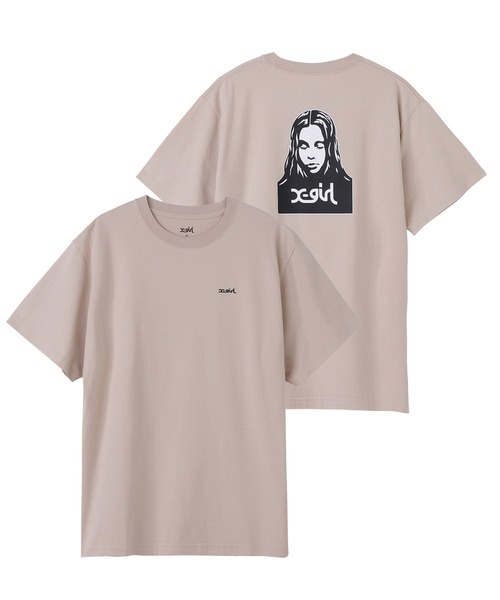 X-girl(エックスガール)の「FACE S/S TEE/フェイス Tシャツ(Tシャツ/カットソー・レディース・ホワイト/ブラック/ベージュ/ブルー/ライトグリーン・S/M/L/XL/X-LARGE/MEDIUM/SMALL/LARGE)」の17枚目の写真