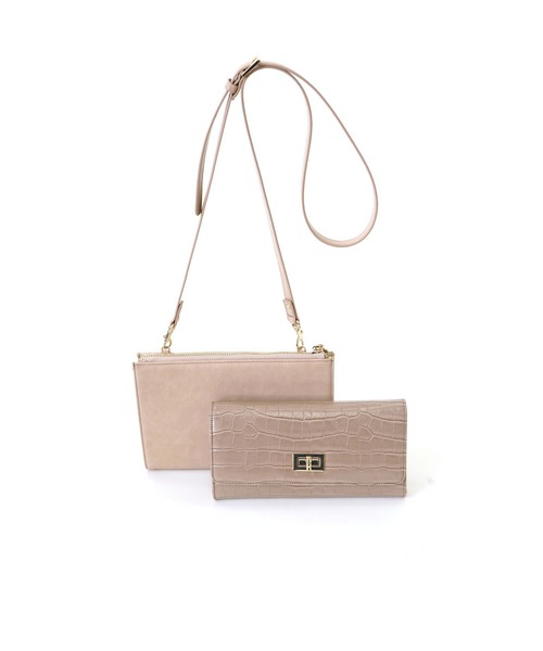 SMIR NASLI（サミールナスリ）の「2WAYお財布ショルダー（ショルダーバッグ・レディース・ゴールド/ブラック/レッド/グレイッシュベージュ・9）」の13枚目の写真