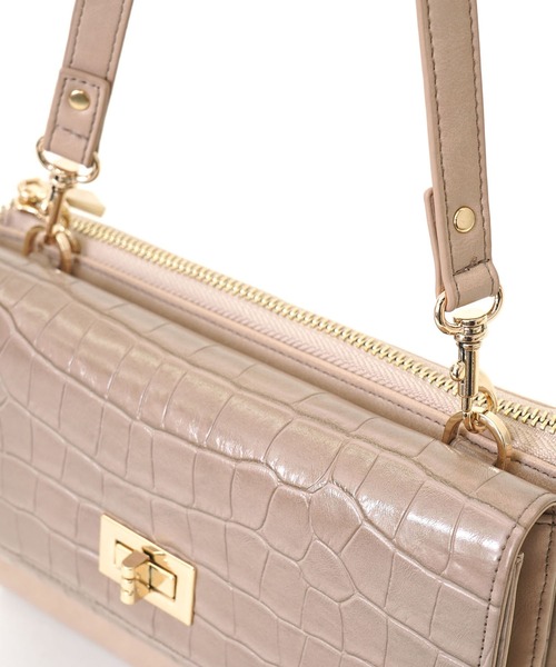 SMIR NASLI（サミールナスリ）の「2WAYお財布ショルダー（ショルダーバッグ・レディース・ゴールド/ブラック/レッド/グレイッシュベージュ・9）」の17枚目の写真