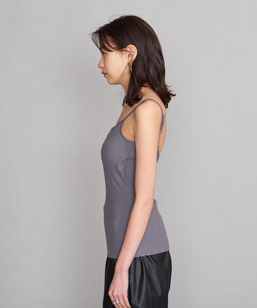 BEAUTY&YOUTH UNITED ARROWS（ビューティーアンドユースユナイテッドアローズ）の「BY ラウンドネックリブ ブラキャミソール（キャミソール・レディース・ブラック/ベージュ/グレー/モカ・FREE）」の6枚目の写真