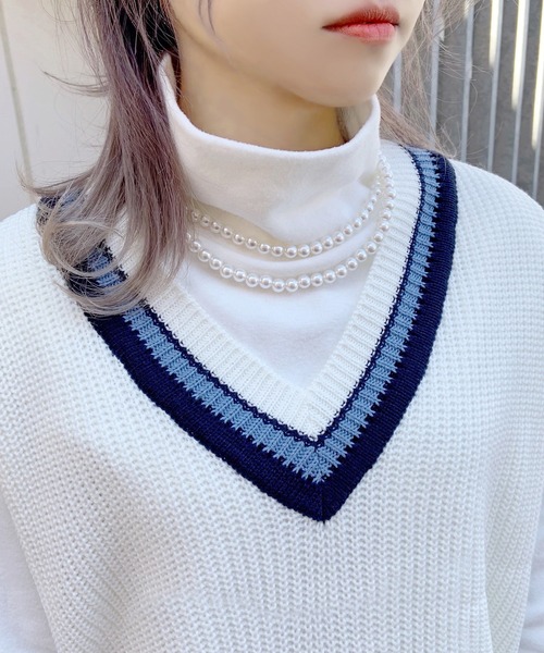 Figments（フィグメンツ）の「チルデンベスト（ベスト・レディース・ブルー/ホワイト・FREE）」の3枚目の写真