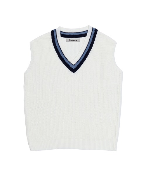Figments（フィグメンツ）の「チルデンベスト（ベスト・レディース・ブルー/ホワイト・FREE）」の4枚目の写真