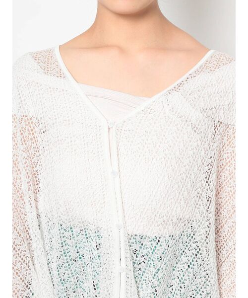 MERCURYDUO（マーキュリーデュオ）の「フリンジ付ニットポンチョ（ニット/セーター・レディース・ベージュ/オフホワイト・FREE）」の18枚目の写真