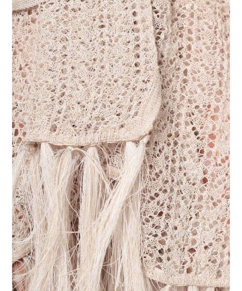 MERCURYDUO（マーキュリーデュオ）の「フリンジ付ニットポンチョ（ニット/セーター・レディース・ベージュ/オフホワイト・FREE）」の22枚目の写真