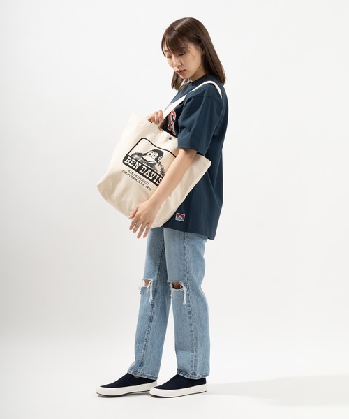 BEN DAVIS（ベンデイビス）の「【BEN DAVIS/ベンデイビス】ブランドロゴ キャンバストートバッグ（トートバッグ・レディース・オフホワイト/ブラック・FREE）」の10枚目の写真