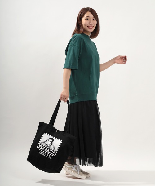 BEN DAVIS（ベンデイビス）の「【BEN DAVIS/ベンデイビス】ブランドロゴ キャンバストートバッグ（トートバッグ・レディース・オフホワイト/ブラック・FREE）」の13枚目の写真