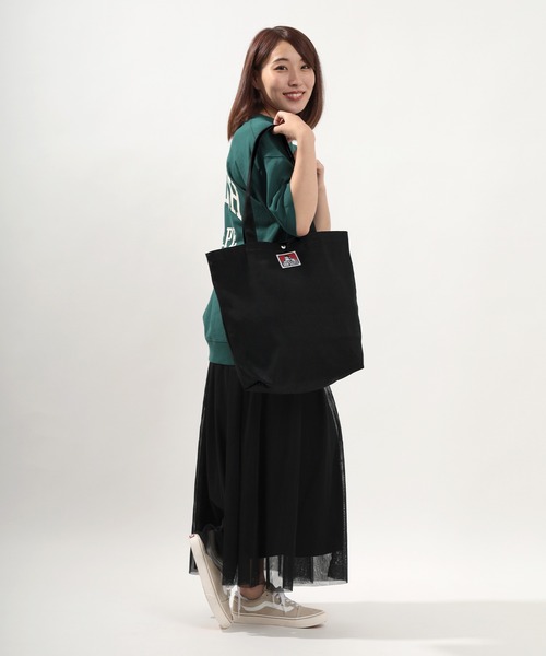 BEN DAVIS（ベンデイビス）の「【BEN DAVIS/ベンデイビス】ブランドロゴ キャンバストートバッグ（トートバッグ・レディース・オフホワイト/ブラック・FREE）」の14枚目の写真