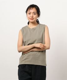 earth music&ecology | スムーススリーブレスカットソー *(Tシャツ/カットソー)