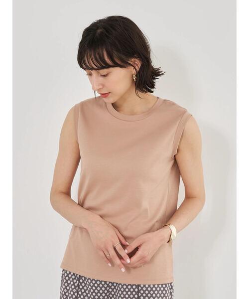 earth music&ecology（アースミュージックアンドエコロジー）の「スムーススリーブレスカットソー ＊（Tシャツ/カットソー・レディース・ブラック/ブラウン/オフホワイト/ピンク/ミント/グレイッシュベージュ・M/L）」の22枚目の写真