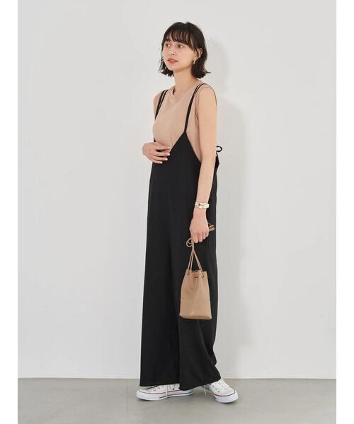 earth music&ecology（アースミュージックアンドエコロジー）の「スムーススリーブレスカットソー ＊（Tシャツ/カットソー・レディース・ブラック/ブラウン/オフホワイト/ピンク/ミント/グレイッシュベージュ・M/L）」の19枚目の写真