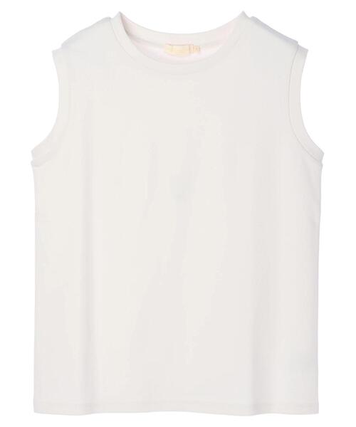 earth music&ecology（アースミュージックアンドエコロジー）の「スムーススリーブレスカットソー ＊（Tシャツ/カットソー・レディース・ブラック/ブラウン/オフホワイト/ピンク/ミント/グレイッシュベージュ・M/L）」の14枚目の写真