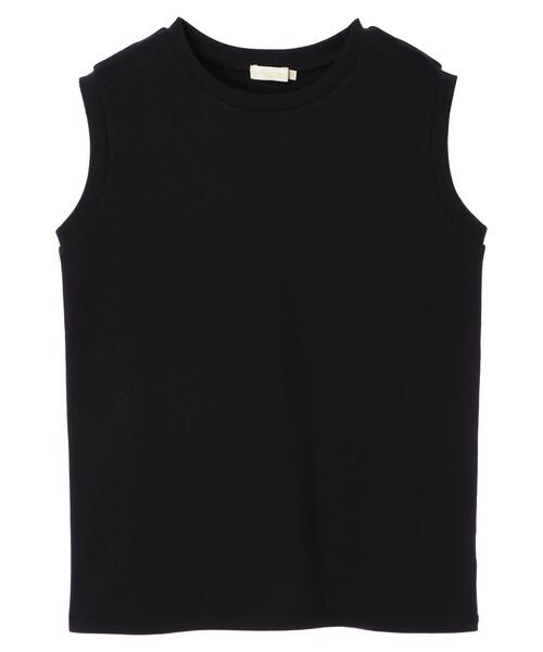 earth music&ecology（アースミュージックアンドエコロジー）の「スムーススリーブレスカットソー ＊（Tシャツ/カットソー・レディース・ブラック/ブラウン/オフホワイト/ピンク/ミント/グレイッシュベージュ・M/L）」の13枚目の写真