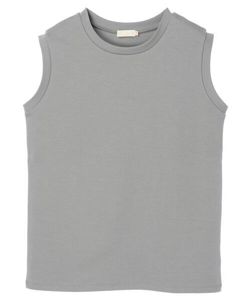 earth music&ecology（アースミュージックアンドエコロジー）の「スムーススリーブレスカットソー ＊（Tシャツ/カットソー・レディース・ブラック/ブラウン/オフホワイト/ピンク/ミント/グレイッシュベージュ・M/L）」の9枚目の写真