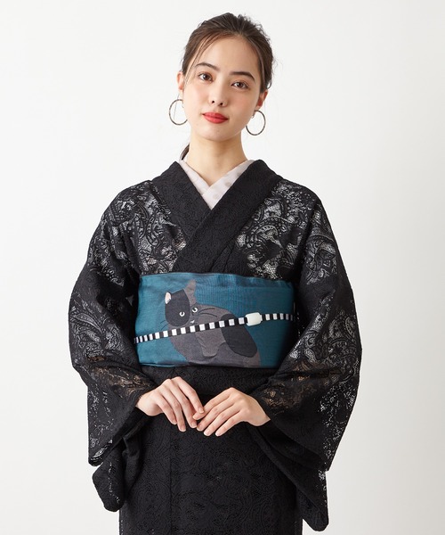 ふりふ(フリフ)の「すからペイズリー着物(着物・レディース・ブラック・FREE)」の1枚目の写真