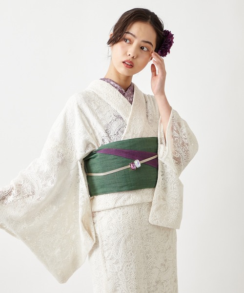 ふりふ(フリフ)の「すからペイズリー着物(着物・レディース・ブラック・FREE)」の2枚目の写真