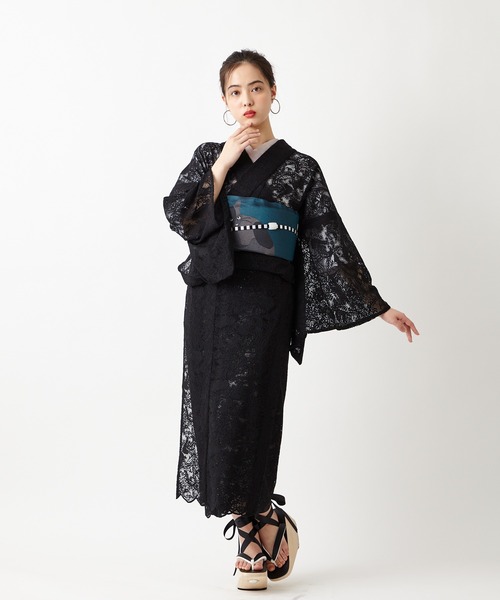 ふりふ(フリフ)の「すからペイズリー着物(着物・レディース・ブラック・FREE)」の13枚目の写真