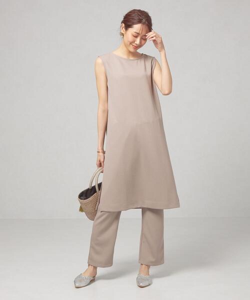 ＜closet story＞ノースリーブチュニック&パンツ セットアップ -ウォッシャブル