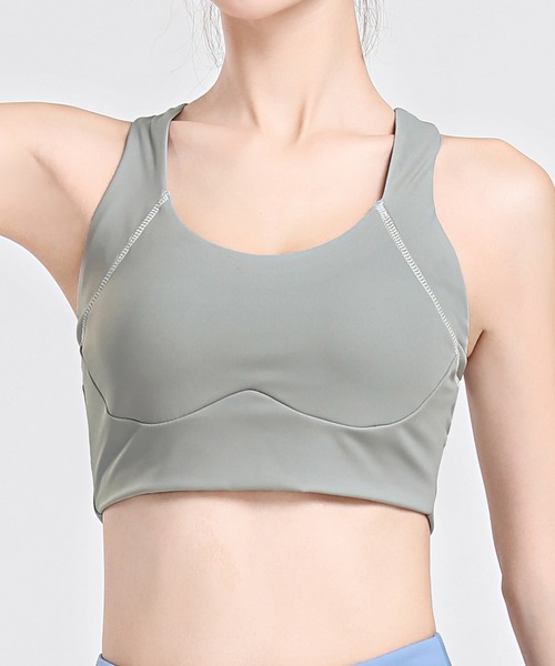 DAY CLOSET（デイ クローゼット）の「レディース 速乾フィットネスヨガブラトップ（スポーツブラ・レディース・グレー/ワイン/ブラック/ミント・M/L/S/LL）」の8枚目の写真