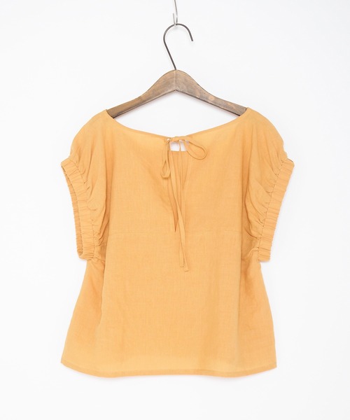 Crisp（クリスプ）の「ホイップスリーブリネンブラウス（シャツ/ブラウス・レディース・グレー/アイボリー/マスタード・FREE）」の5枚目の写真