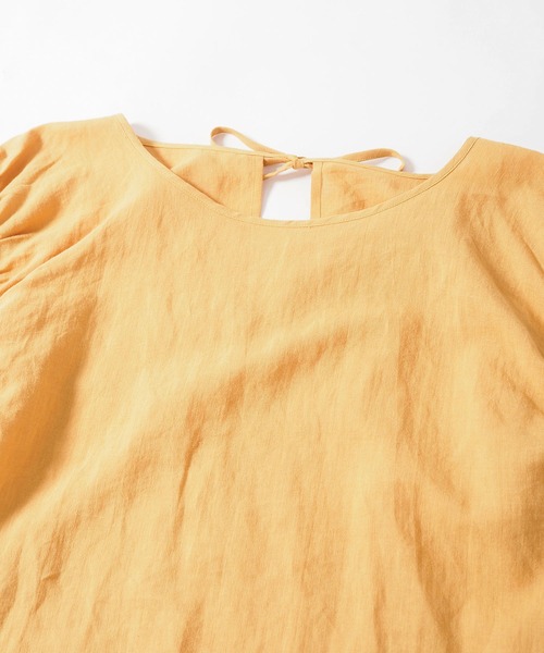 Crisp（クリスプ）の「ホイップスリーブリネンブラウス（シャツ/ブラウス・レディース・グレー/アイボリー/マスタード・FREE）」の11枚目の写真