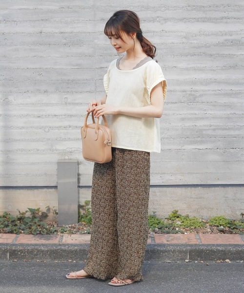 Crisp（クリスプ）の「ホイップスリーブリネンブラウス（シャツ/ブラウス・レディース・グレー/アイボリー/マスタード・FREE）」の13枚目の写真