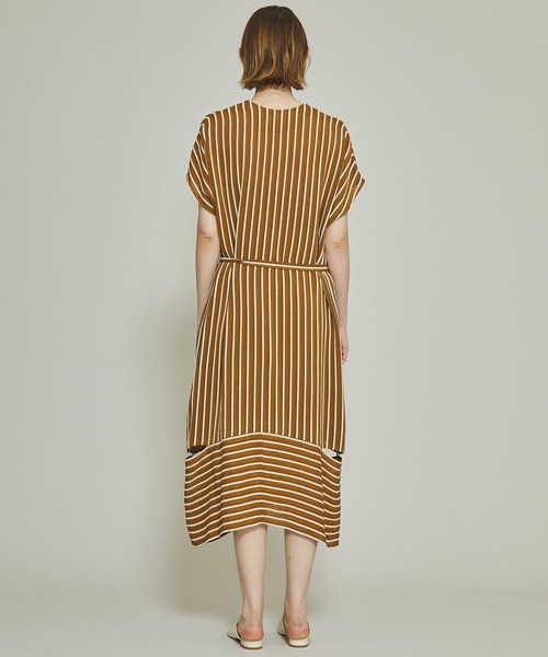 RITO(リト)の「【RITO(リト)】ストライプジャガードワンピース(ワンピース・レディース・ブラウン/ベージュ・36)」の7枚目の写真