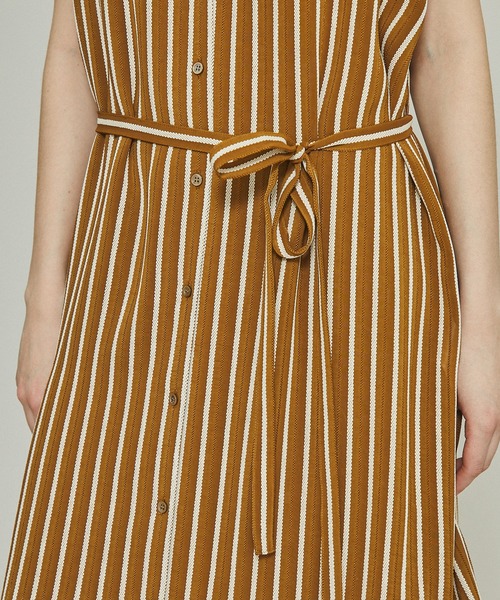 RITO(リト)の「【RITO(リト)】ストライプジャガードワンピース(ワンピース・レディース・ブラウン/ベージュ・36)」の9枚目の写真