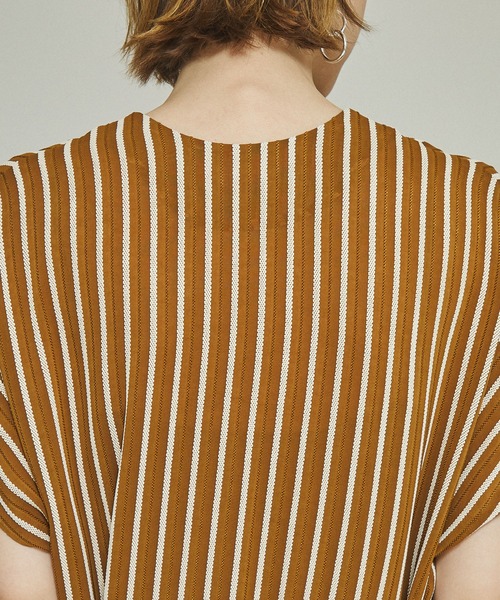 RITO(リト)の「【RITO(リト)】ストライプジャガードワンピース(ワンピース・レディース・ブラウン/ベージュ・36)」の12枚目の写真