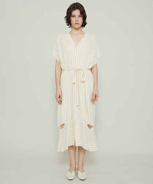 RITO(リト)の「【RITO(リト)】ストライプジャガードワンピース(ワンピース・レディース・ブラウン/ベージュ・36)」の13枚目の写真