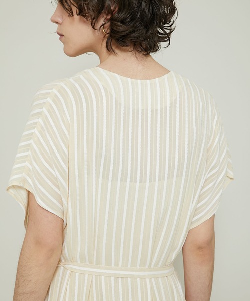 RITO(リト)の「【RITO(リト)】ストライプジャガードワンピース(ワンピース・レディース・ブラウン/ベージュ・36)」の19枚目の写真