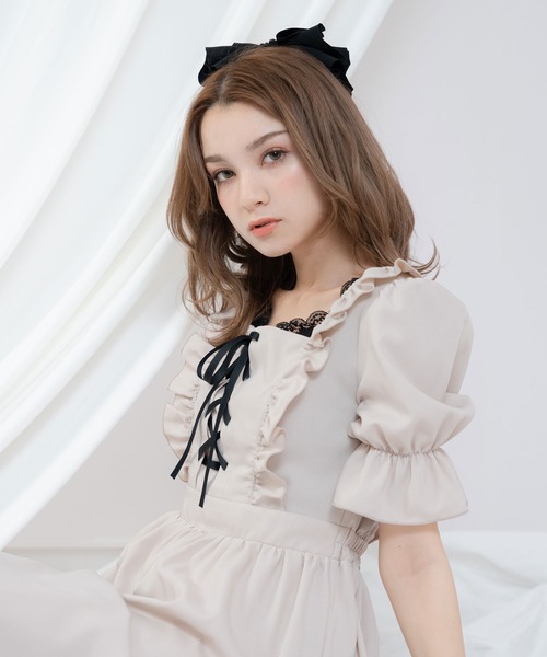 DearMyLoveRose（ディアマイラブローズ）の「レースアップ肩フリル