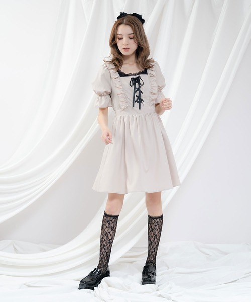 DearMyLoveRose（ディアマイラブローズ）の「レースアップ肩フリル