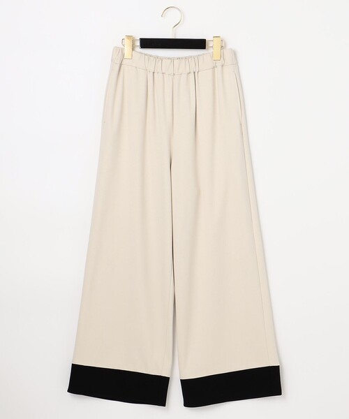 GRACE CONTINENTAL(グレースコンチネンタル)の「【LIFE STYLE WEAR】バイカラーパンツ(その他パンツ・レディース・ベージュ/グレー・36)」の1枚目の写真