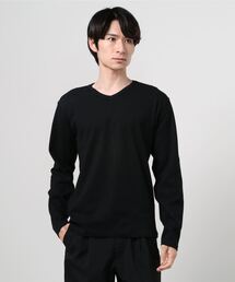 AVIREX（アヴィレックス）の「AVIREX(アヴィレックス)　デイリー テレコ Vネック ロングスリーブ ティーシャツ/ DAILY TRECO V-NECK L/S T-SHIRT（Tシャツ/カットソー・メンズ）」