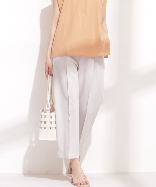 NANO universe(ナノユニバース)の「ストレッチツイル ピンタックイージーパンツ(その他パンツ・レディース・ダークネイビー/グレー系その他4/イエロー/ライトブルー・36/38)」の2枚目の写真