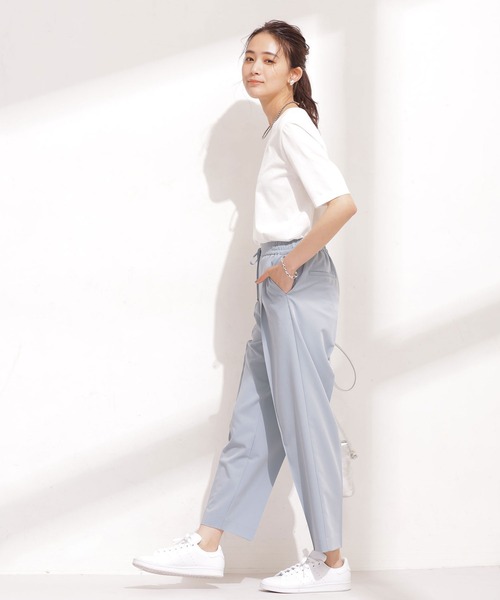 NANO universe(ナノユニバース)の「ストレッチツイル ピンタックイージーパンツ(その他パンツ・レディース・ダークネイビー/グレー系その他4/イエロー/ライトブルー・36/38)」の18枚目の写真