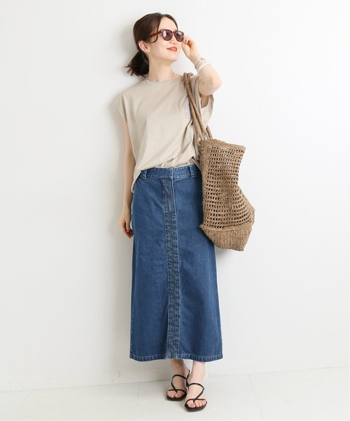 イエナ　デニム　ロングスカート　ソフトデニムデザインスカート IENA（イエナ）の「ソフトデニムデザインスカート（スカート）」 - WEAR