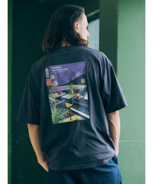 CRAFT STANDARD BOUTIQUE（クラフトスタンダードブティック）の「SOUND&PUB TEE　＊（Tシャツ/カットソー・レディース・チャコールグレー/オフホワイト・LL/M/L）」の8枚目の写真