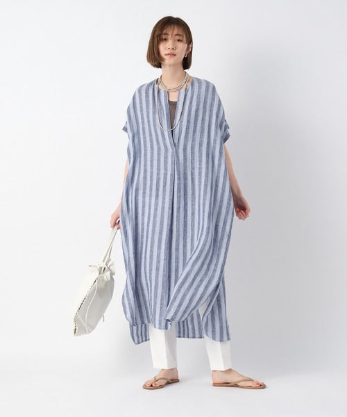 RIVE DROITE（リヴドロワ）の「穿き心地は楽なのに美脚見え　ドライタッチテーパードパンツ（その他パンツ・レディース・オフホワイト/ブラック・38/36）」の21枚目の写真