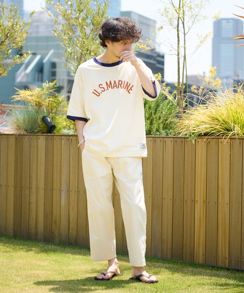 CIAOPANIC TYPY（チャオパニックティピー）の「USAコットンリンガーフロッキープリントTEE（Tシャツ/カットソー・メンズ・ホワイト系その他/イエロー/チャコールグレー・X-LARGE/MEDIUM/LARGE/SMALL）」の14枚目の写真