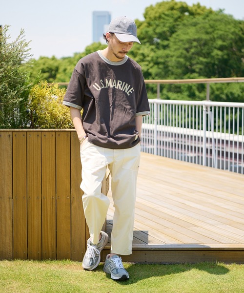 CIAOPANIC TYPY（チャオパニックティピー）の「USAコットンリンガーフロッキープリントTEE（Tシャツ/カットソー・メンズ・ホワイト系その他/イエロー/チャコールグレー・X-LARGE/MEDIUM/LARGE/SMALL）」の8枚目の写真