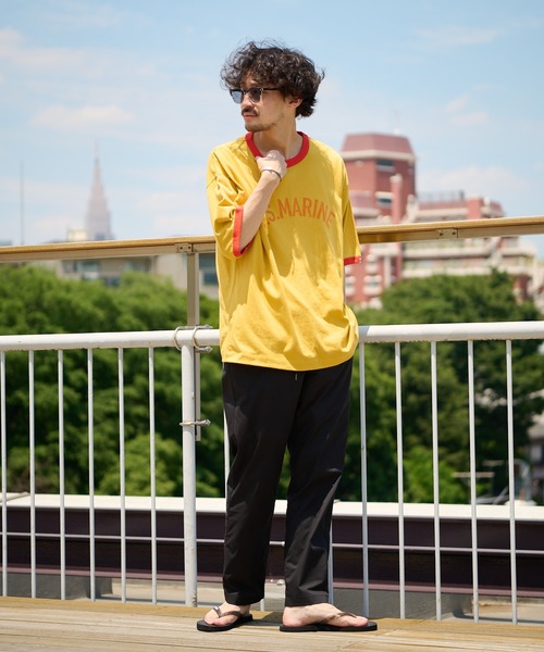 CIAOPANIC TYPY（チャオパニックティピー）の「USAコットンリンガーフロッキープリントTEE（Tシャツ/カットソー・メンズ・ホワイト系その他/イエロー/チャコールグレー・X-LARGE/MEDIUM/LARGE/SMALL）」の21枚目の写真