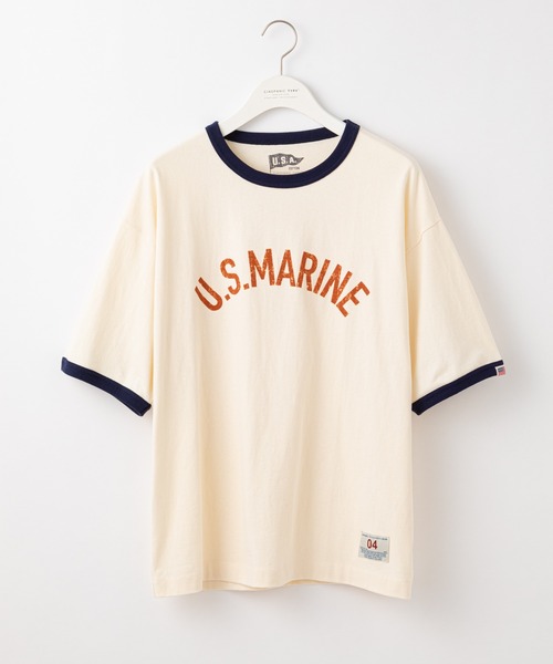 CIAOPANIC TYPY（チャオパニックティピー）の「USAコットンリンガーフロッキープリントTEE（Tシャツ/カットソー・メンズ・ホワイト系その他/イエロー/チャコールグレー・X-LARGE/MEDIUM/LARGE/SMALL）」の6枚目の写真