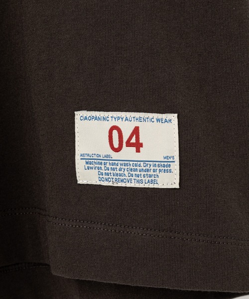 CIAOPANIC TYPY（チャオパニックティピー）の「USAコットンリンガーフロッキープリントTEE（Tシャツ/カットソー・メンズ・ホワイト系その他/イエロー/チャコールグレー・X-LARGE/MEDIUM/LARGE/SMALL）」の11枚目の写真