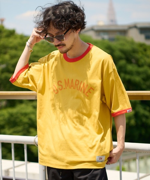 CIAOPANIC TYPY（チャオパニックティピー）の「USAコットンリンガーフロッキープリントTEE（Tシャツ/カットソー・メンズ・ホワイト系その他/イエロー/チャコールグレー・X-LARGE/MEDIUM/LARGE/SMALL）」の12枚目の写真