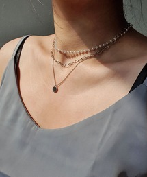 CEMONEMO | コイン パール3連ネックレス / ネックレス 2セット(ネックレス)