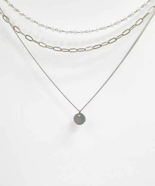 CEMONEMO（セモネモ）の「コイン パール3連ネックレス / ネックレス 2セット（ネックレス・レディース・ゴールド/シルバー・FREE）」の9枚目の写真