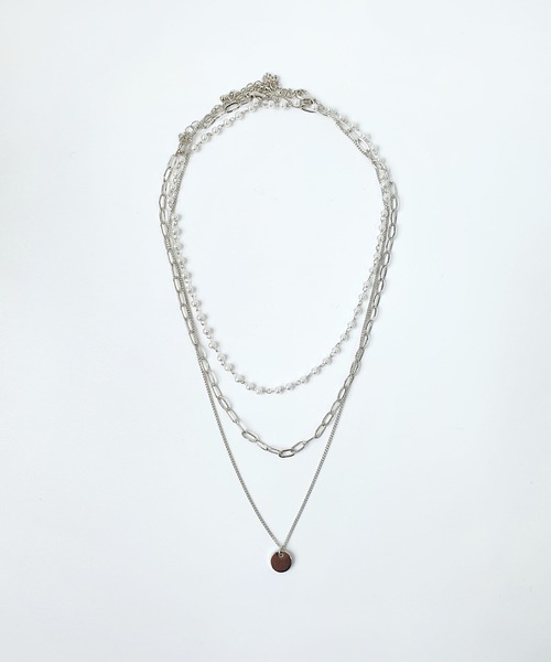 CEMONEMO（セモネモ）の「コイン パール3連ネックレス / ネックレス 2セット（ネックレス・レディース・ゴールド/シルバー・FREE）」の11枚目の写真